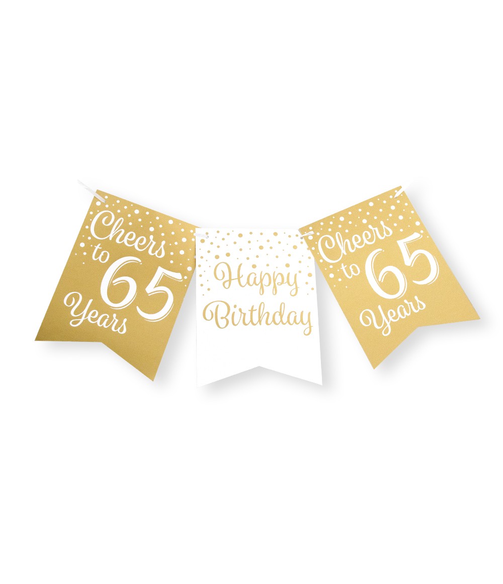Vlaggenlijn 65 jaar goud en wit