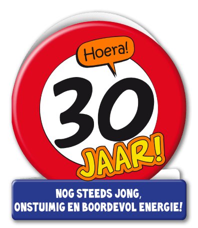Wenskaart 30 jaar Verkeersbord