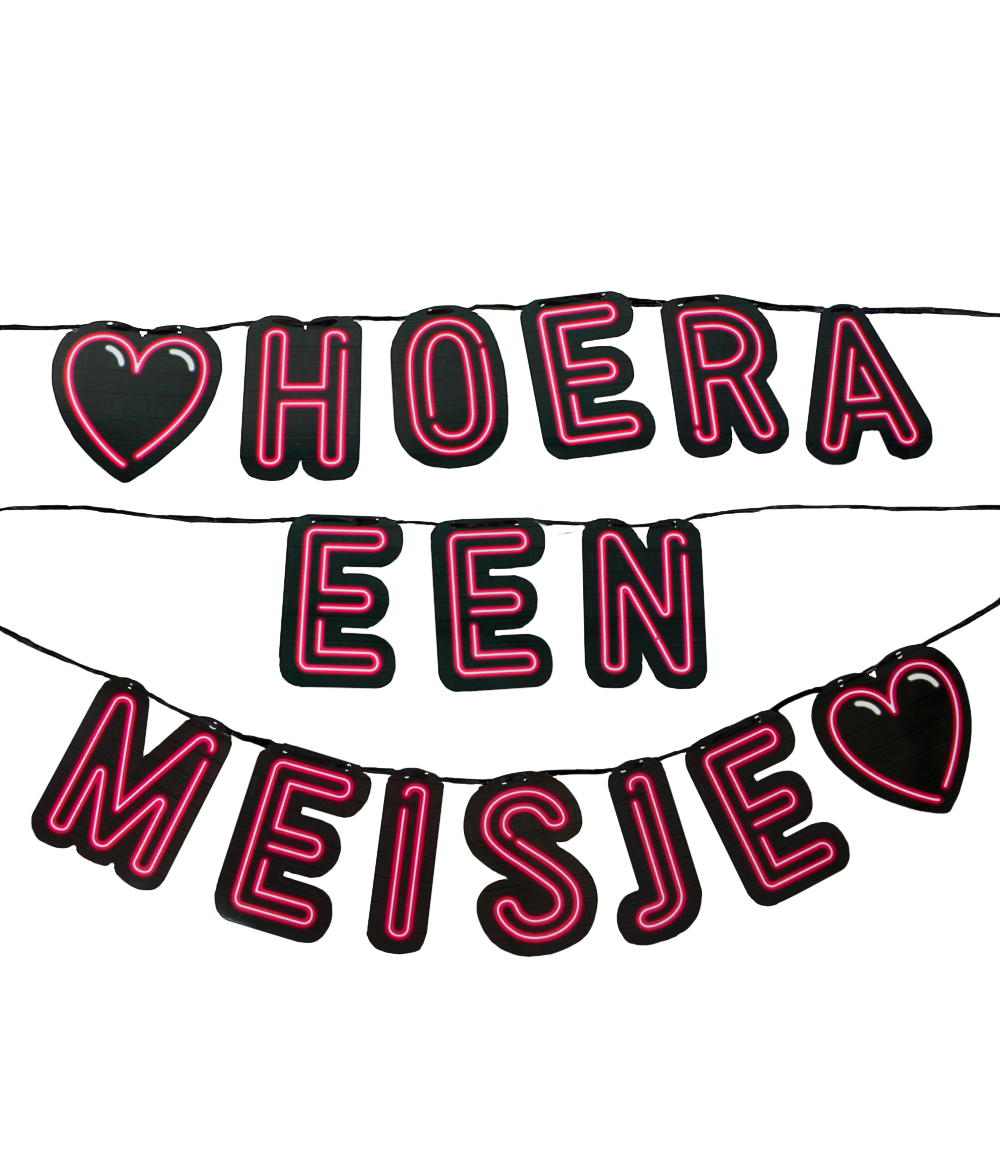 Neon Letterslinger Meisje