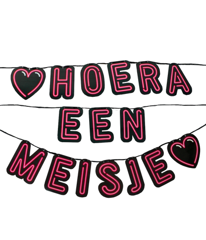 Neon Letterslinger Meisje