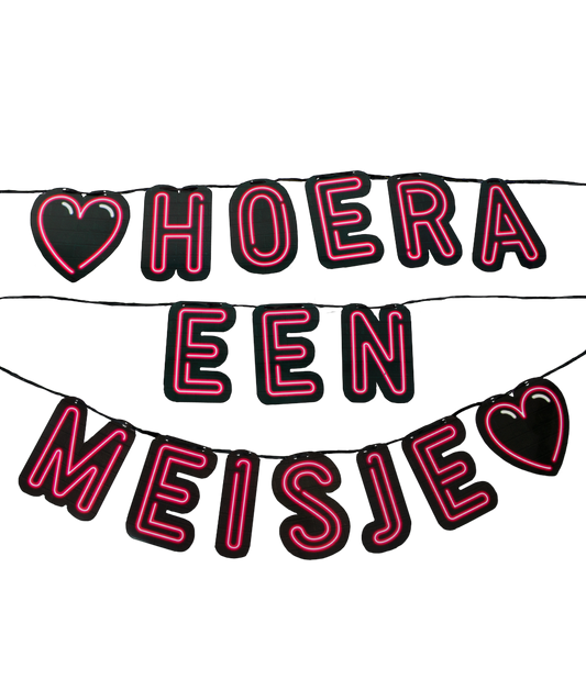 Neon Letterslinger Meisje