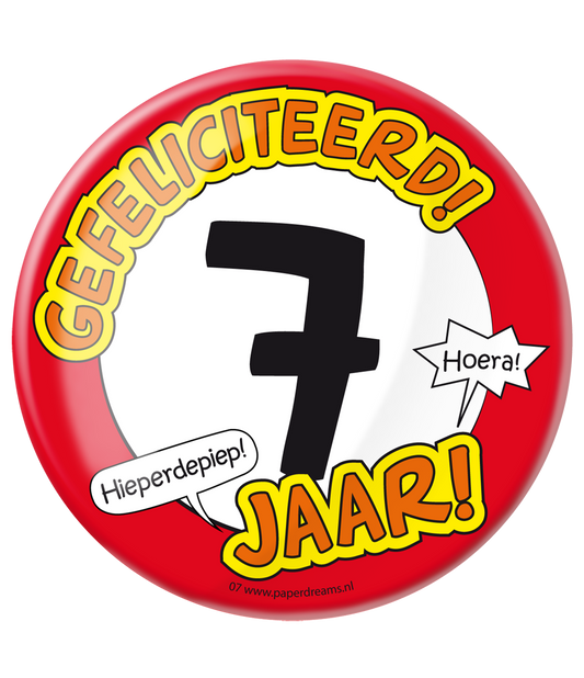 Button XL 7 jaar