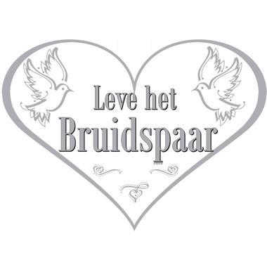 Huldeschild Leve het Bruidspaar