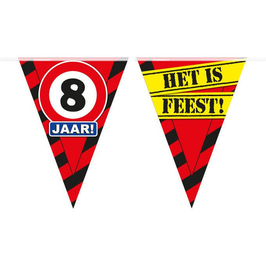 Vlaggenlijn 8 jaar Verkeersbord