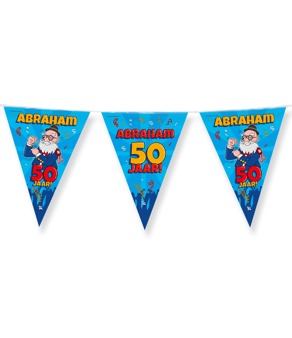 Vlaggenlijn Abraham 50 jaar Cartoon
