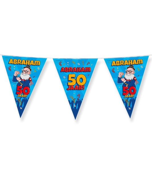 Vlaggenlijn Abraham 50 jaar Cartoon
