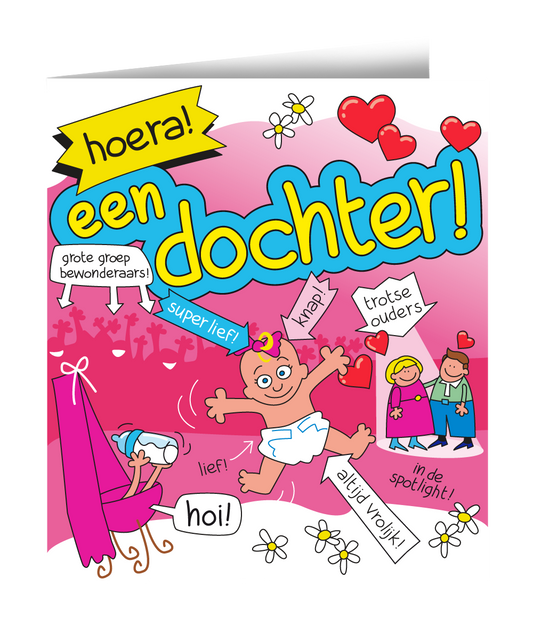 Wenskaart Dochter Cartoon