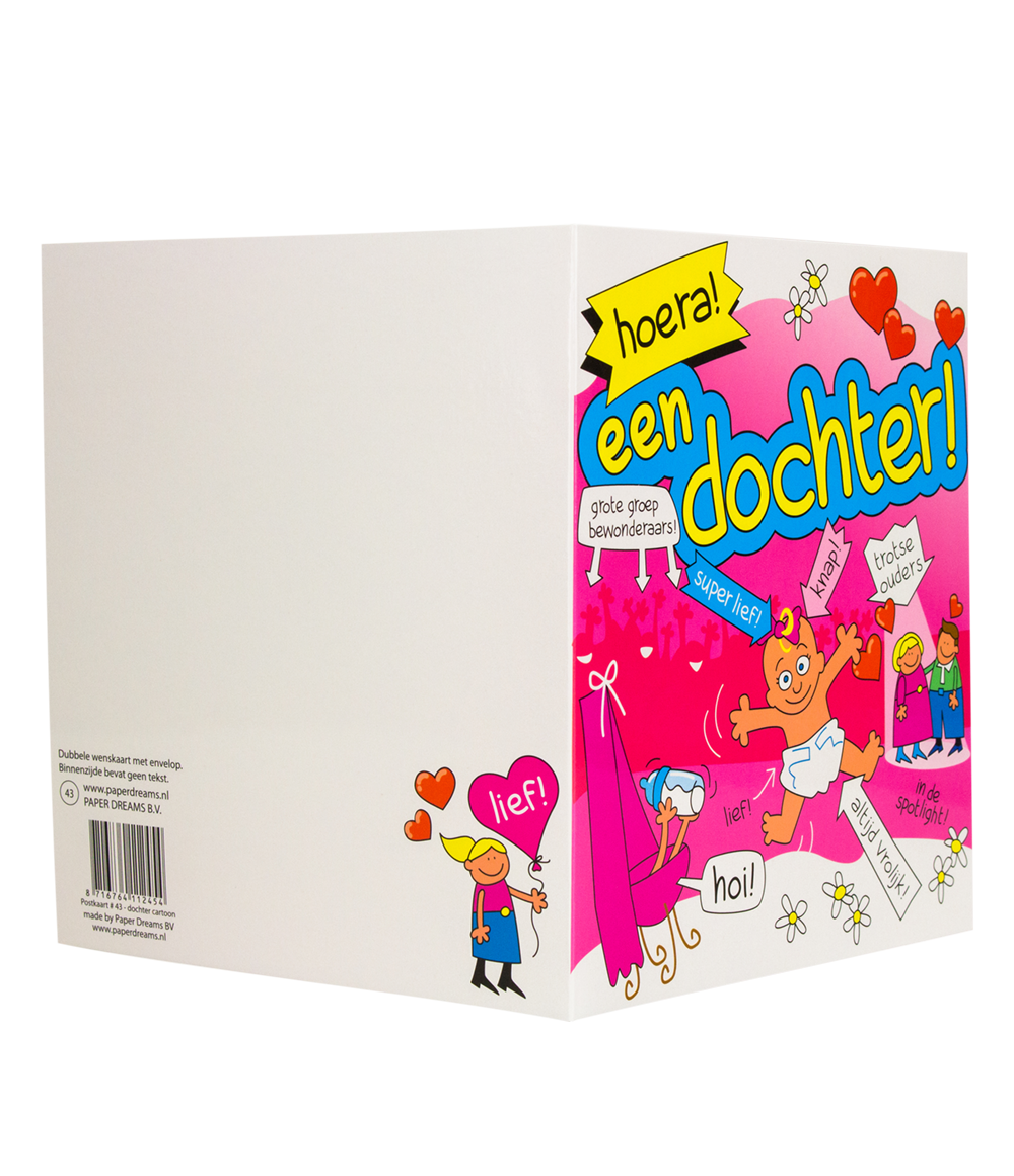 Wenskaart Dochter Cartoon