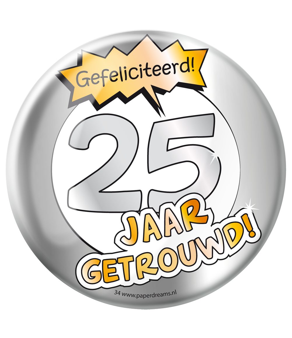 Button XL 25 jaar getrouwd