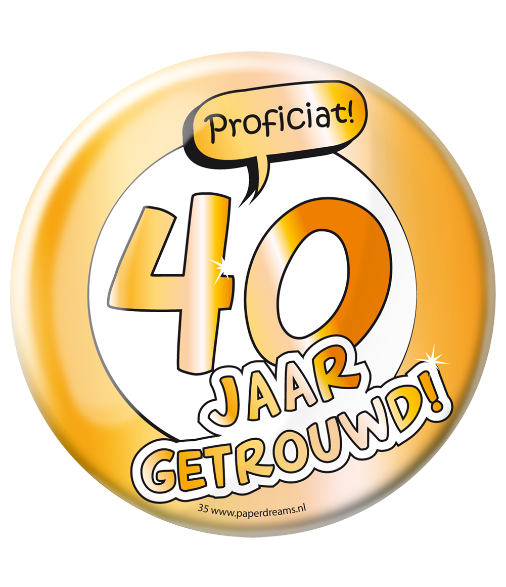Button XL 40 jaar getrouwd