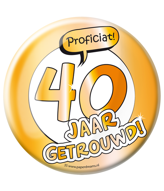 Button XL 40 jaar getrouwd