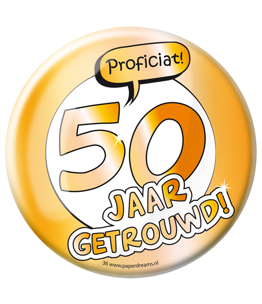 Button XL 50 jaar getrouwd
