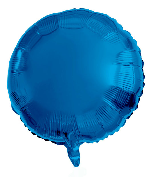 Folie ballon glans Blauw rond