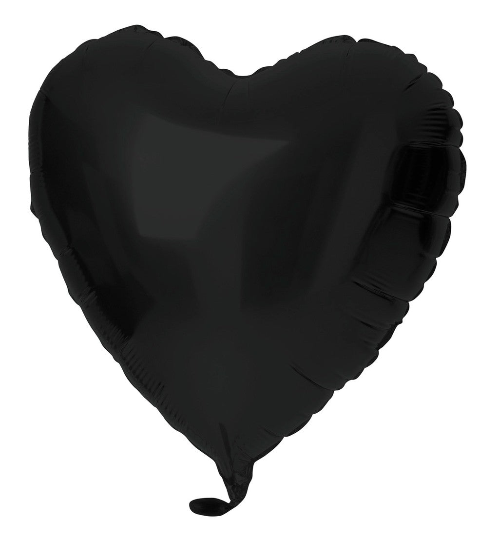 Folie ballon mat Zwart hart