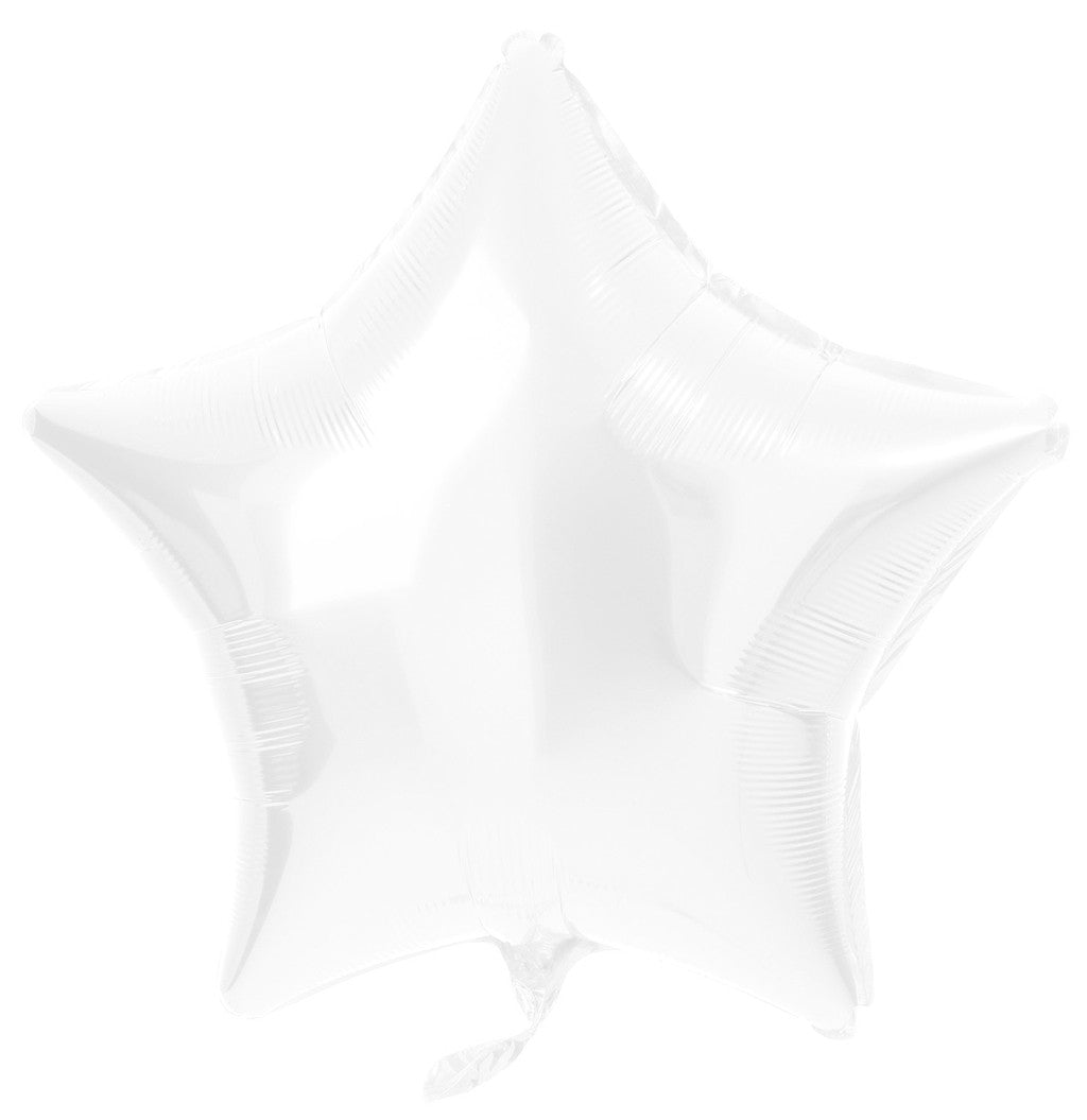 Folie ballon mat Wit ster