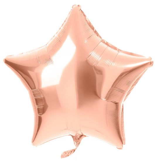 Folie ballon glans Rosé goud ster