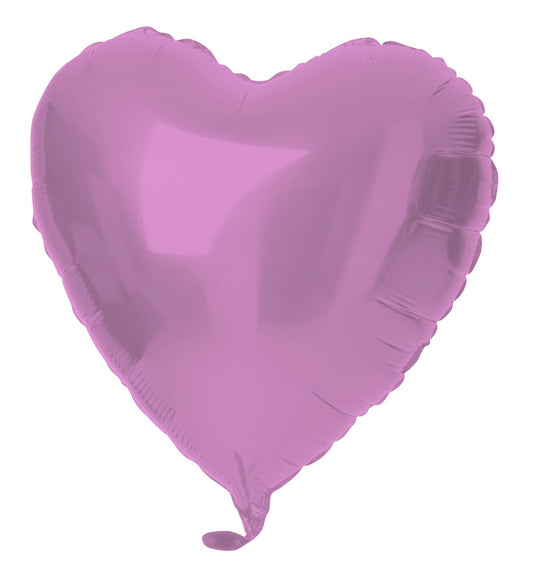 Folie ballon mat Paars hart