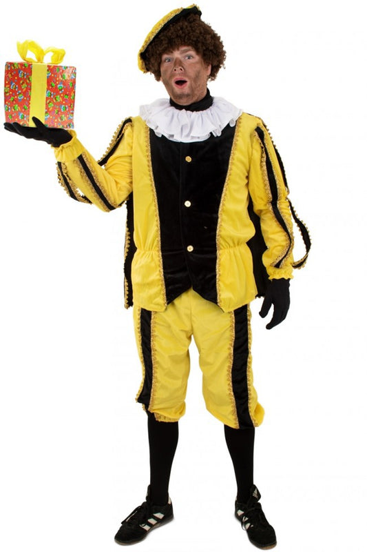 Piet Kostuum Zwart Geel