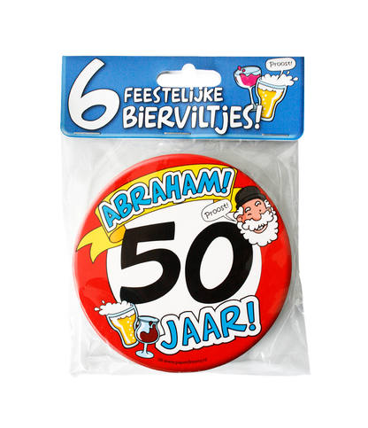 Bierviltjes Abraham 50 jaar