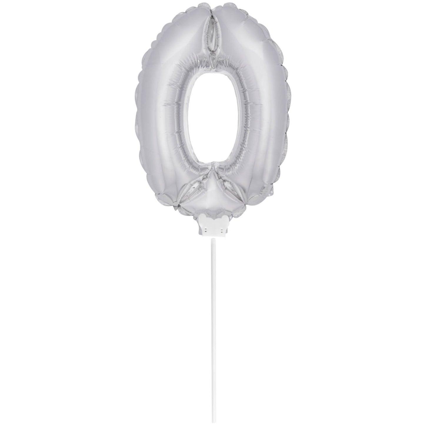 Mini Folieballon 0 zilver