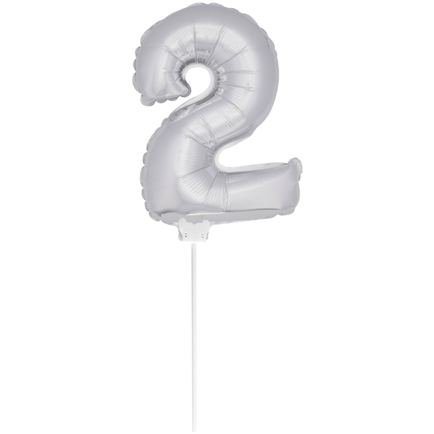 Mini Folieballon 2 zilver