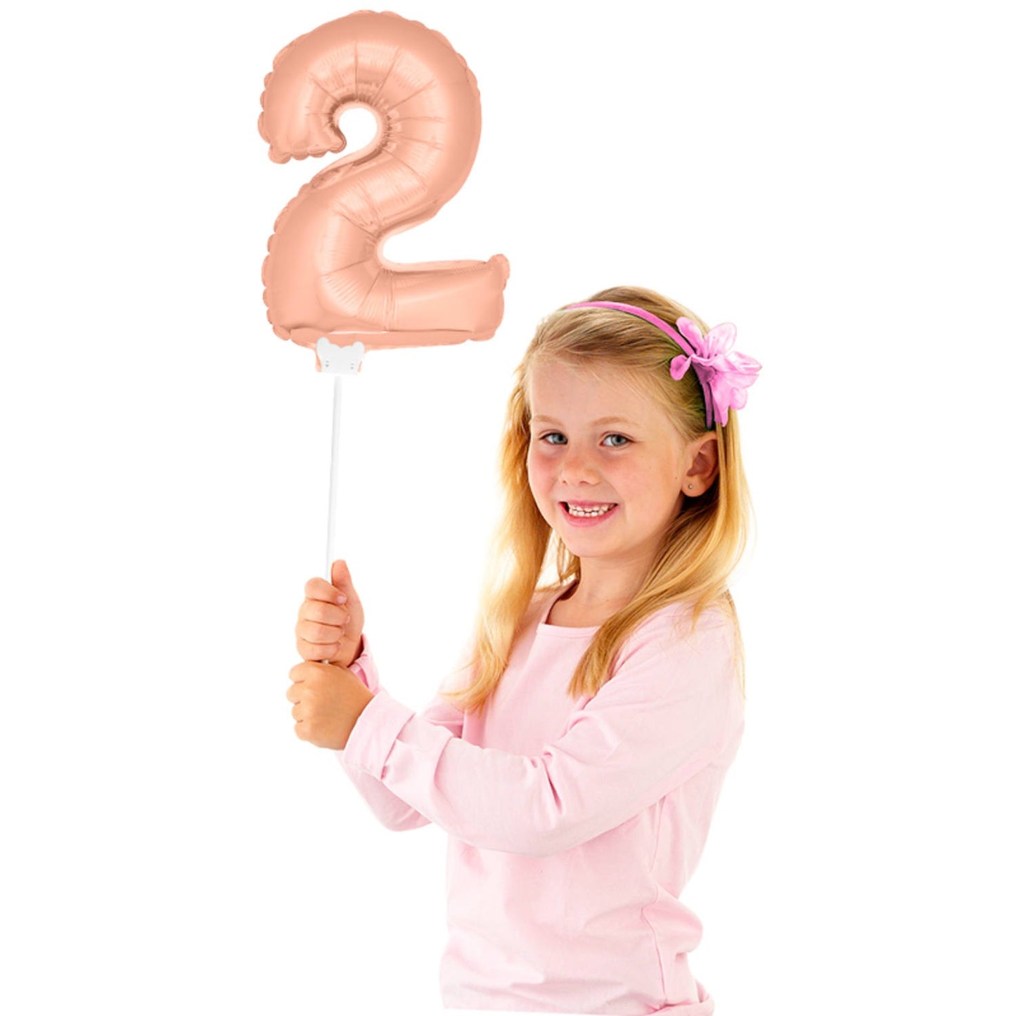 Mini Folieballon 2 rosé goud