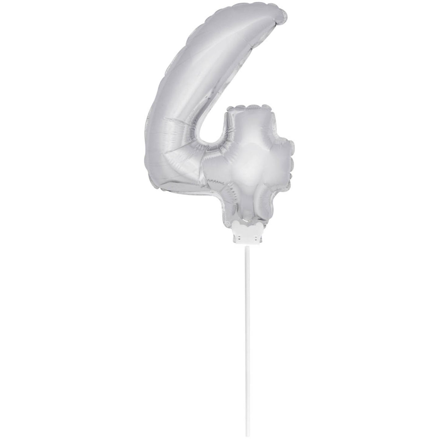 Mini Folieballon 4 zilver