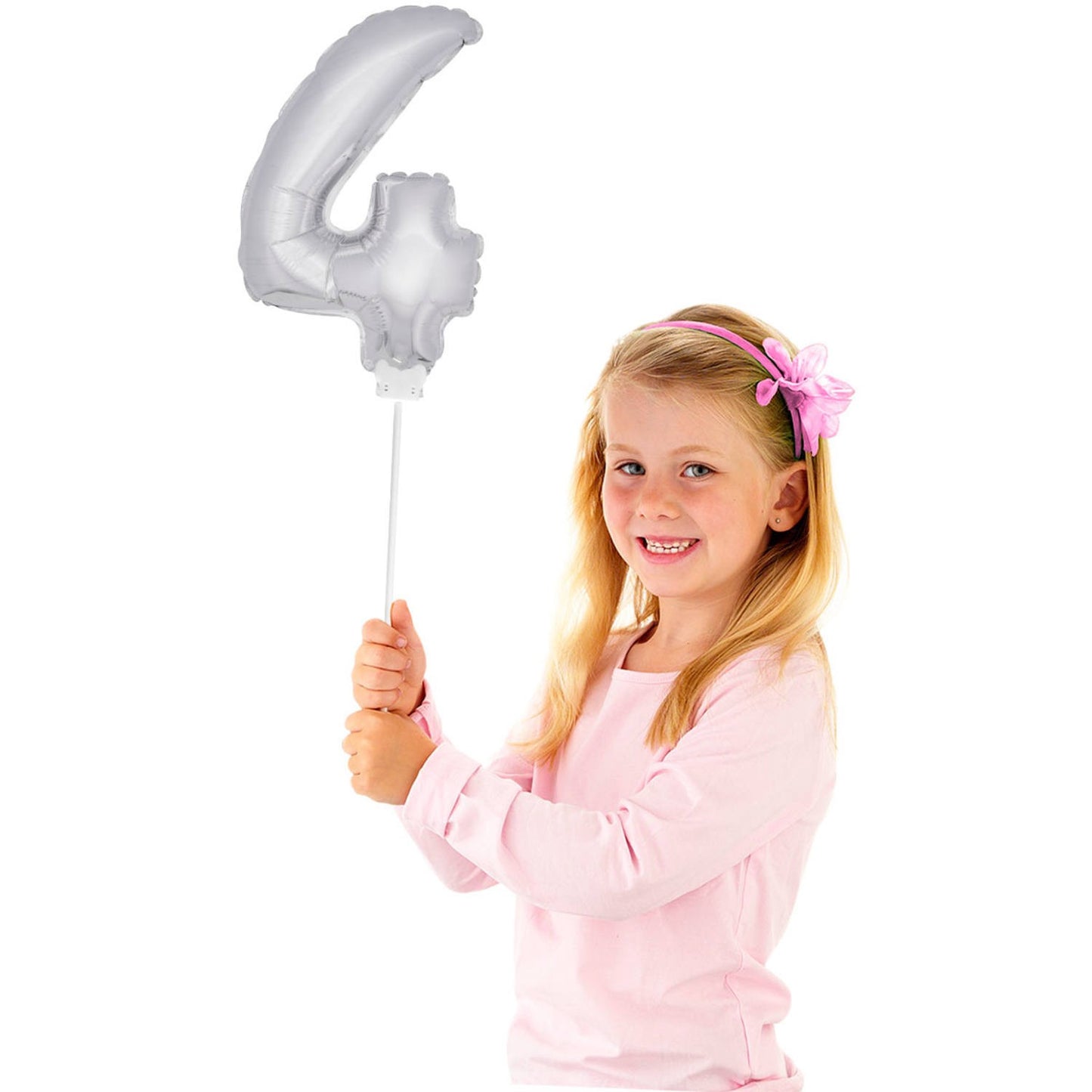 Mini Folieballon 4 zilver