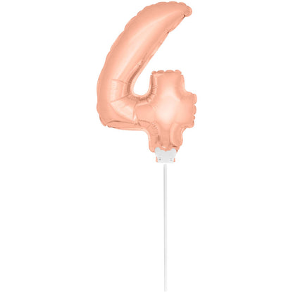 Mini Folieballon 4 rosé goud