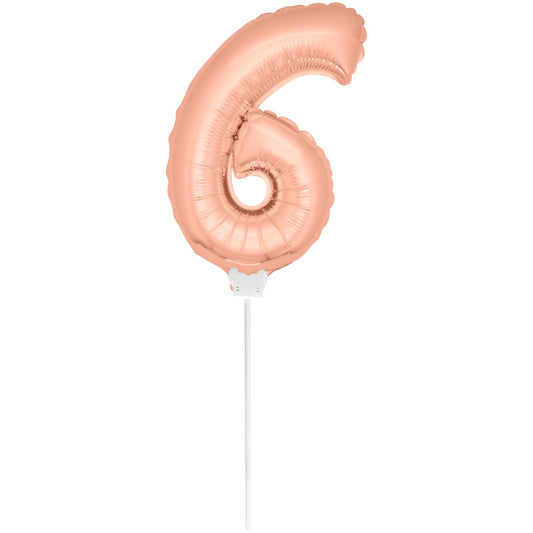Mini Folieballon 6 rosé goud