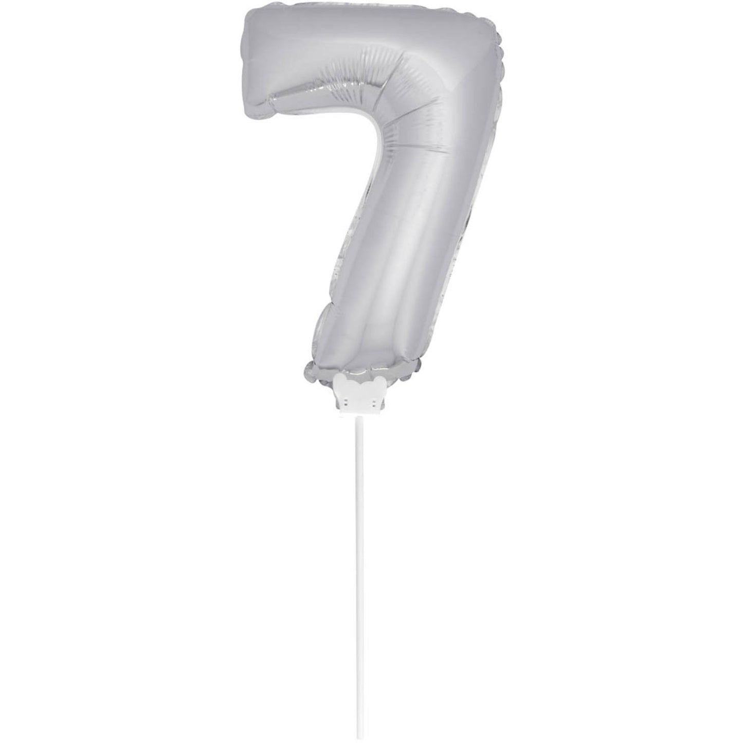 Mini Folieballon 7 zilver