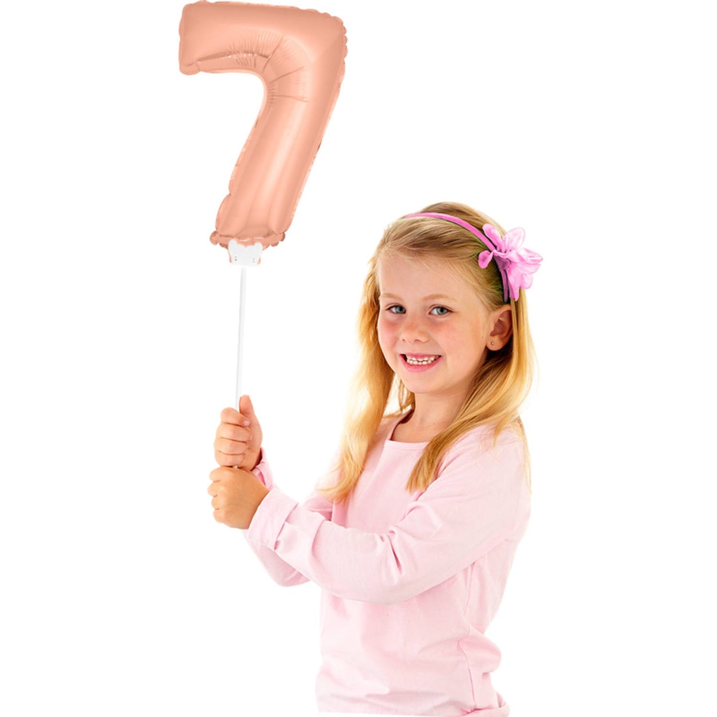 Mini Folieballon 7 rosé goud