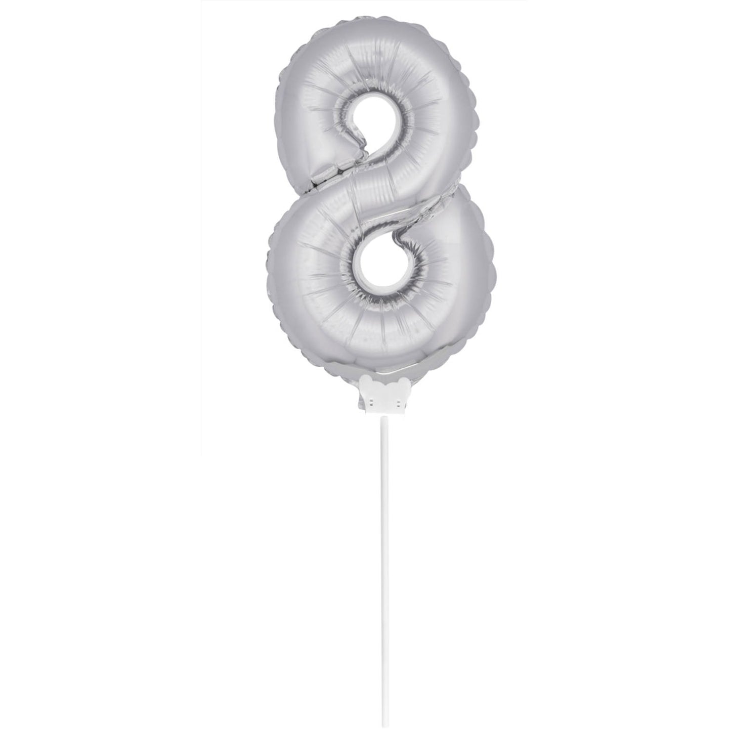 Mini Folieballon 8 zilver