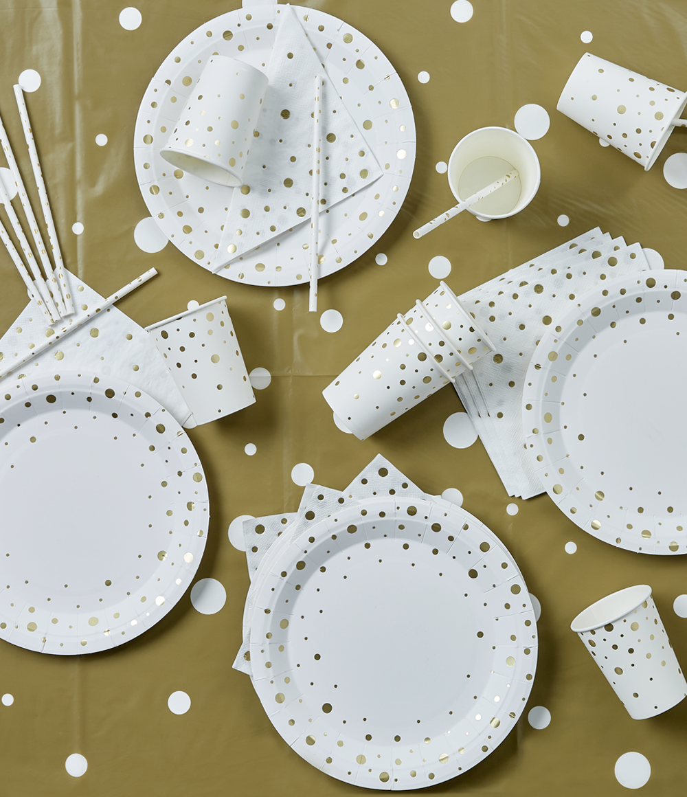 Party Table Set goud en wit