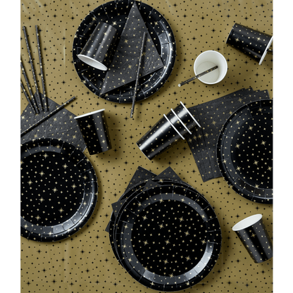 Party Table Set zwart en goud
