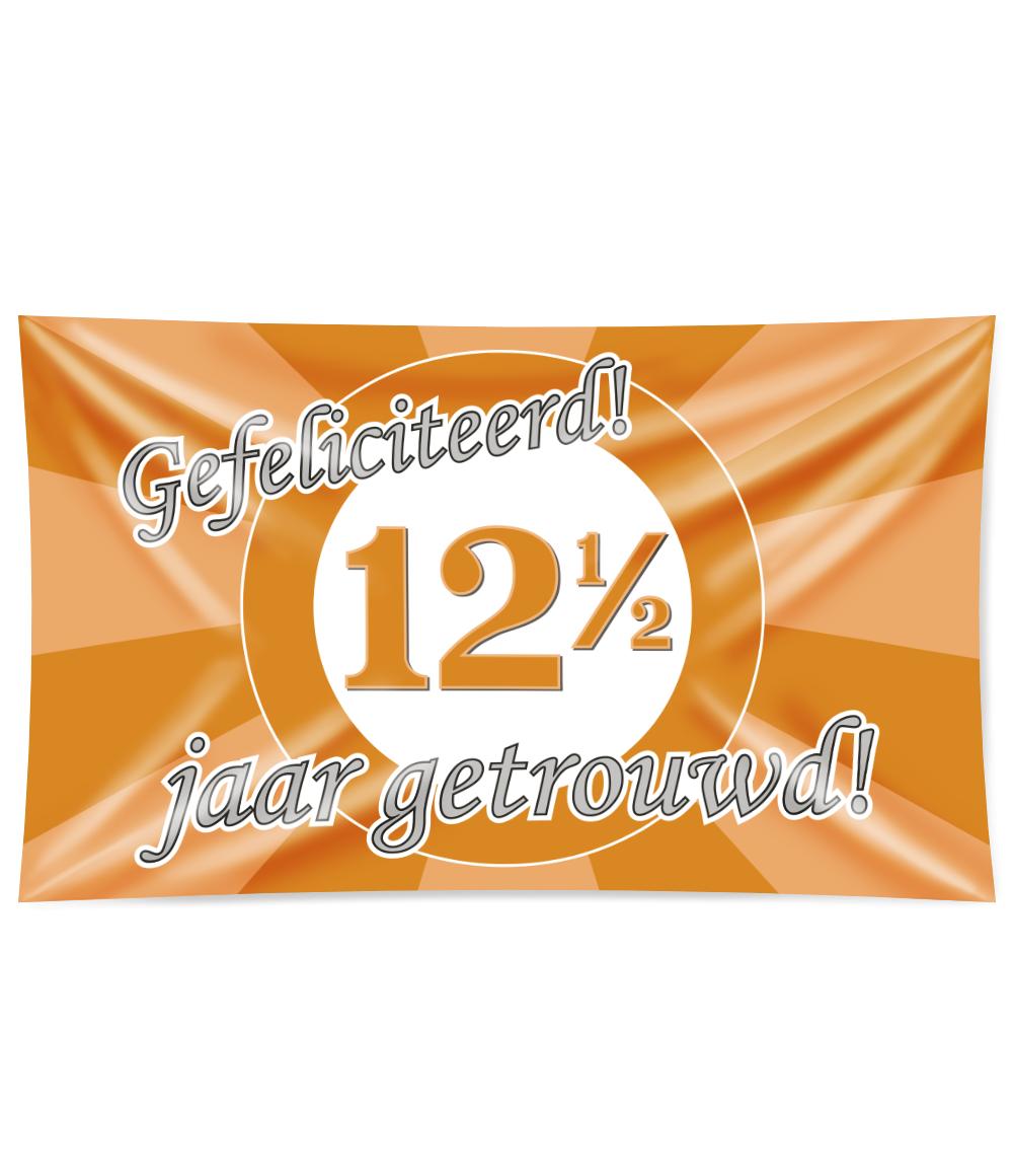 Gevelvlag 12 en half jaar getrouwd XXL