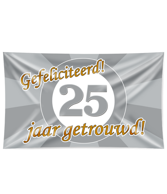 Gevelvlag 25 jaar getrouwd XXL