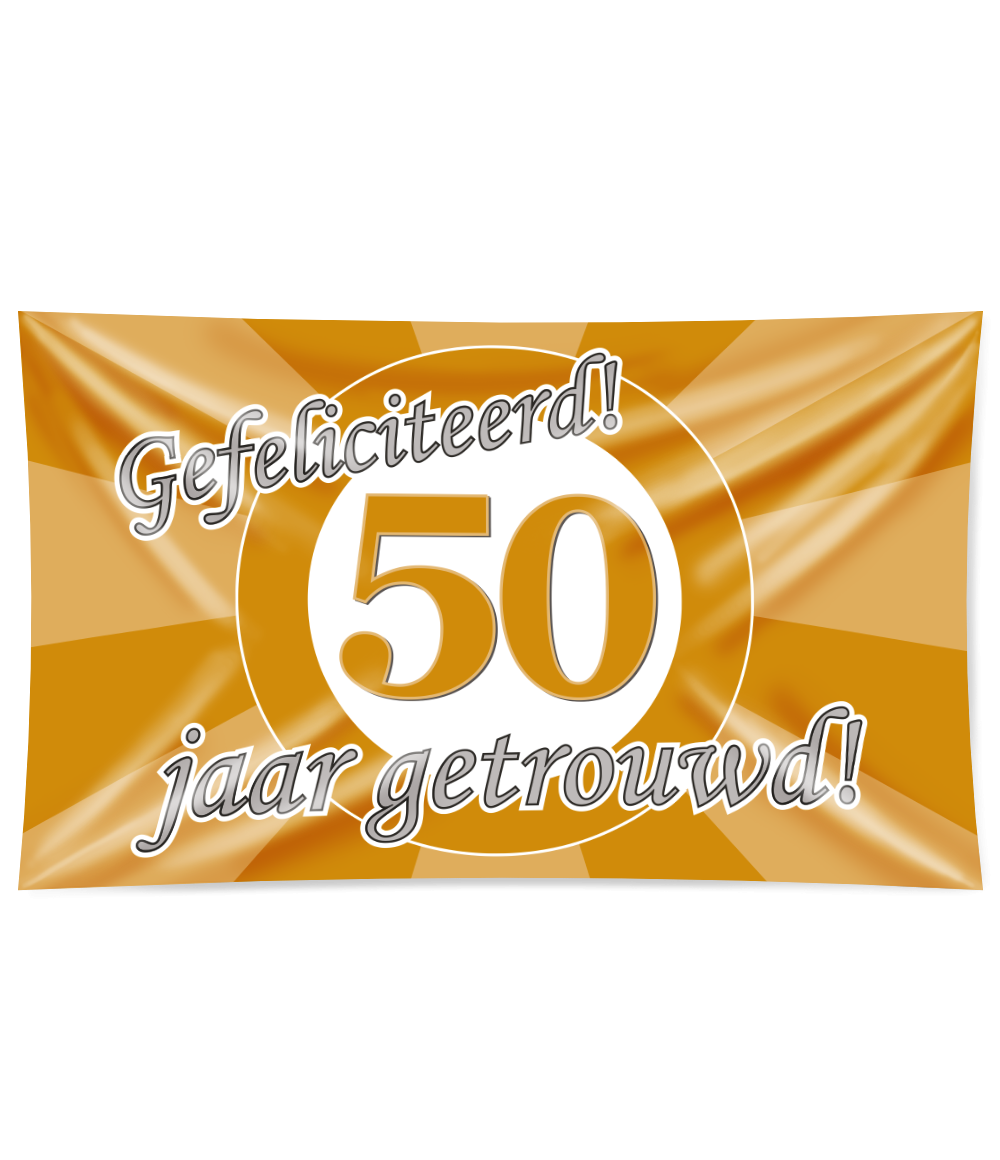 Gevelvlag 50 jaar getrouwd XXL