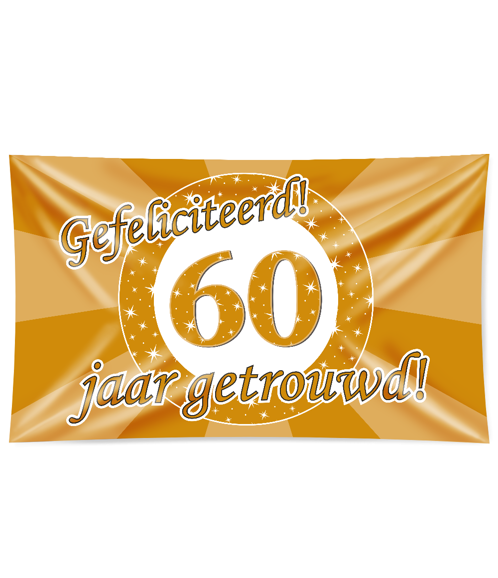 Gevelvlag 60 jaar getrouwd XXL