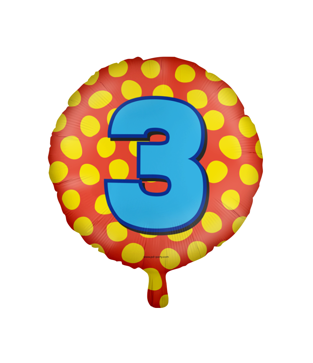 Happy Folieballon 3 jaar
