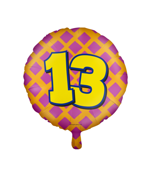 Happy Folieballon 13 jaar