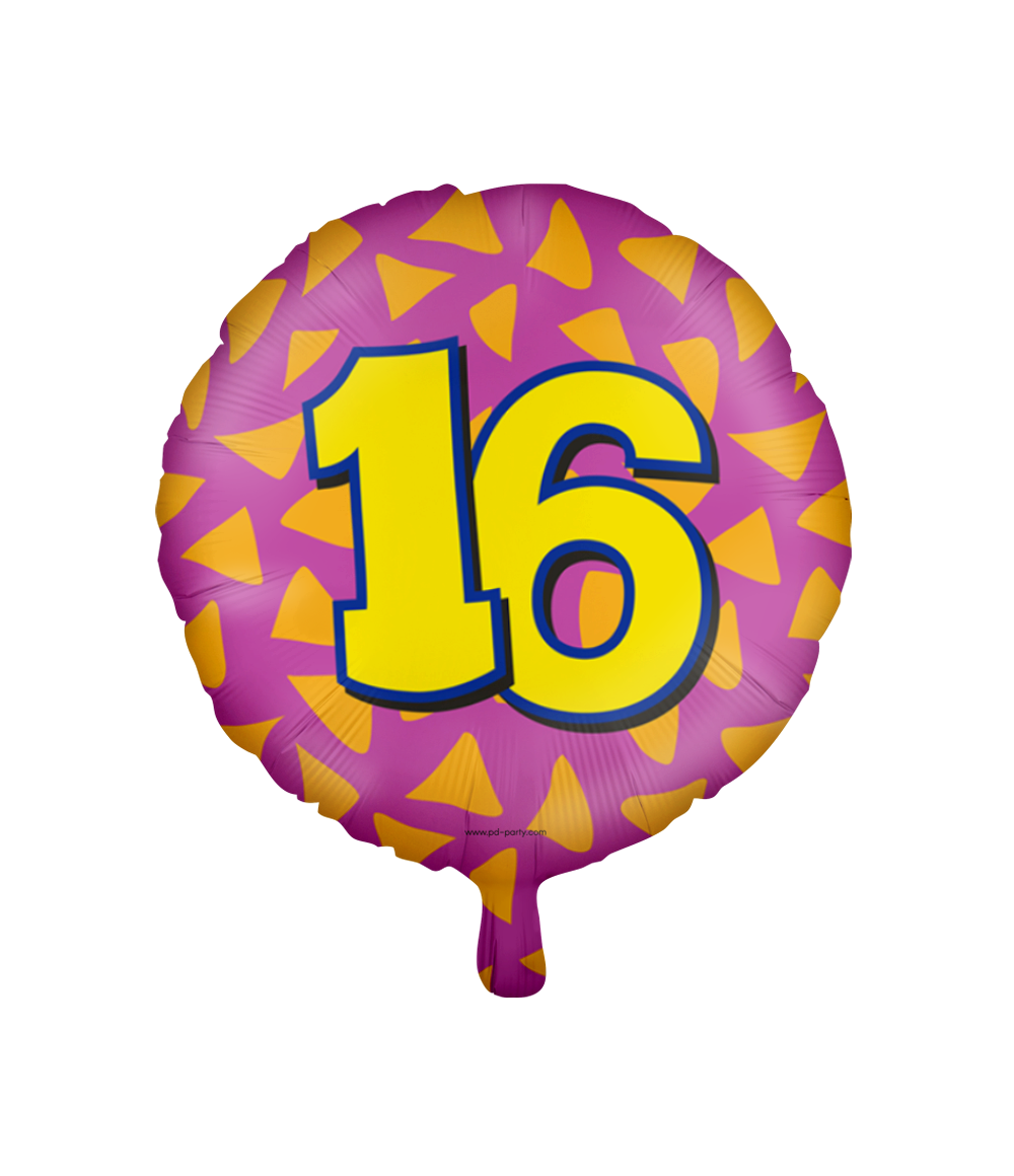 Happy Folieballon 16 jaar