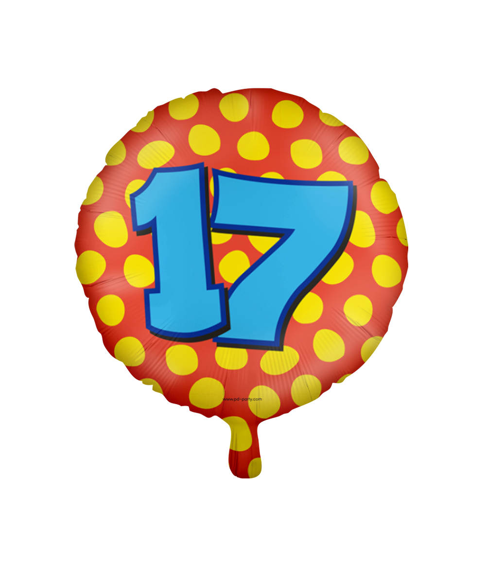 Happy Folieballon 17 jaar