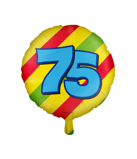 Happy Folieballon 75 jaar
