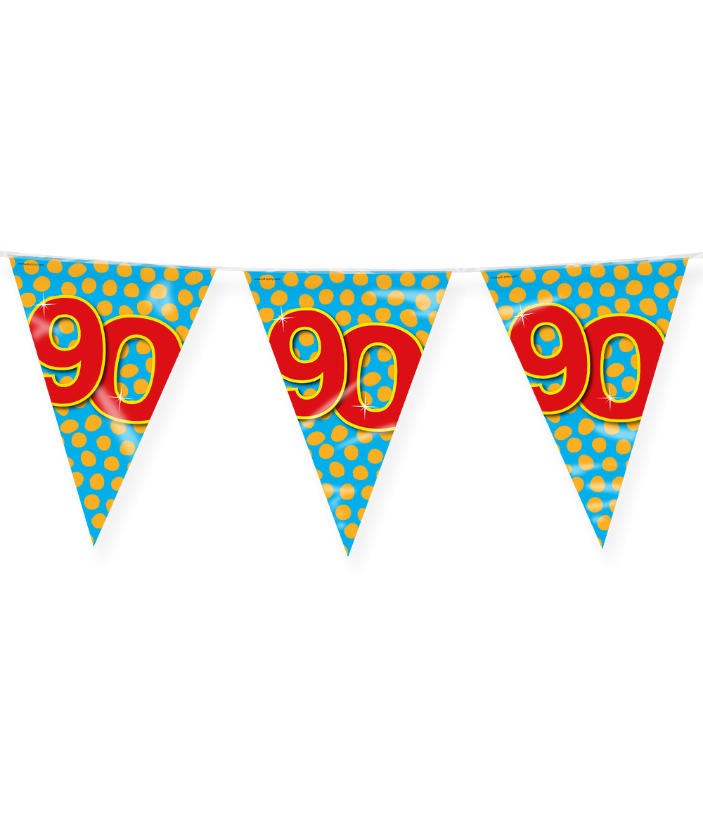 Vlaggenlijn Happy Party 90 jaar