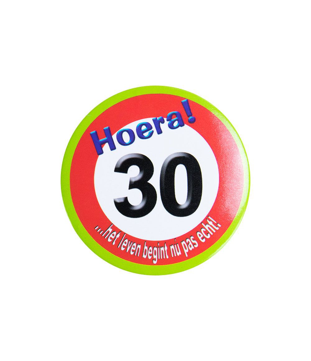 Button 30 jaar Verkeersbord