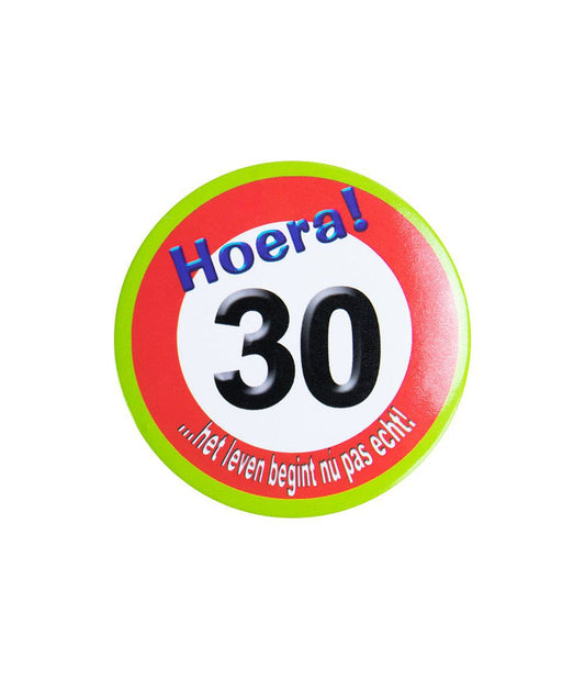 Button 30 jaar Verkeersbord