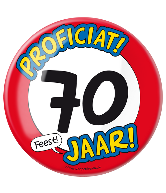 Button XL 70 jaar