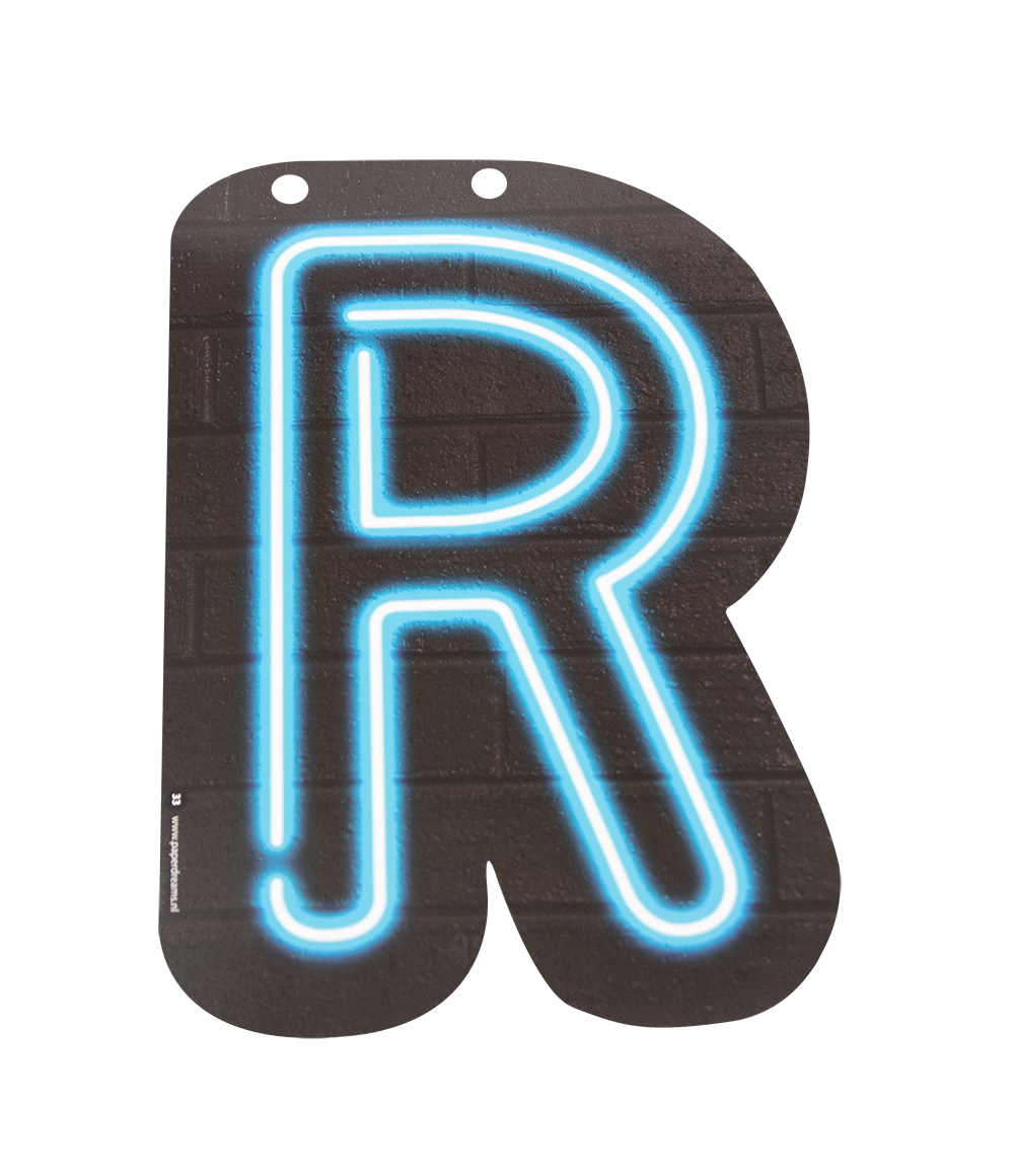 Neon Letter R
