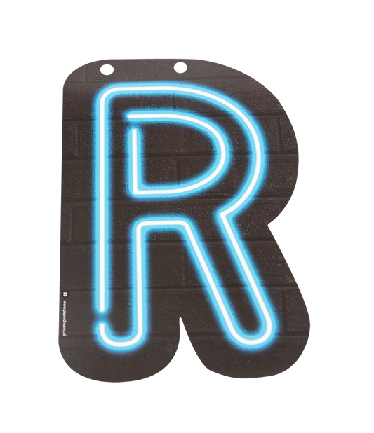 Neon Letter R